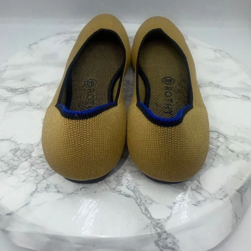 ROTHY’s Limited Edition / Retired The Square Flats Chai Yellow- 8.5